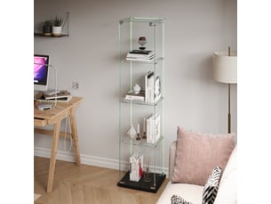 Vitrine coloris noir  SHOPENTRA  - 39.8 cmx163 cm