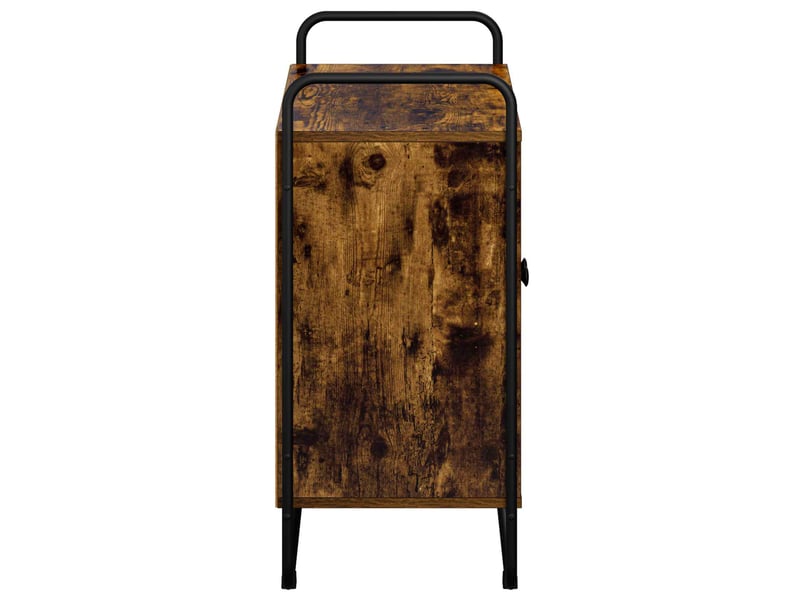  Buffet salon, buffet de rangement chêne fumé 68x35x75 cm bois d'ingénierie shl15706  - Conforama E