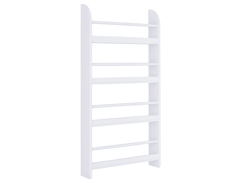  Bibliothèque murale à 4 étagères, bibliothèque pour enfants idéale pour la maison ou le bureau, charge maximale de 30 kg, 59 x 12 x 113 cm, blanche  - Conforama A