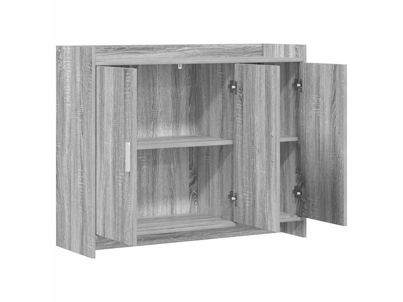  Buffet - bahut - meuble de rangement sonoma gris 98,5 x 33 x 80 cm bois d'ingénierie  - Conforama D