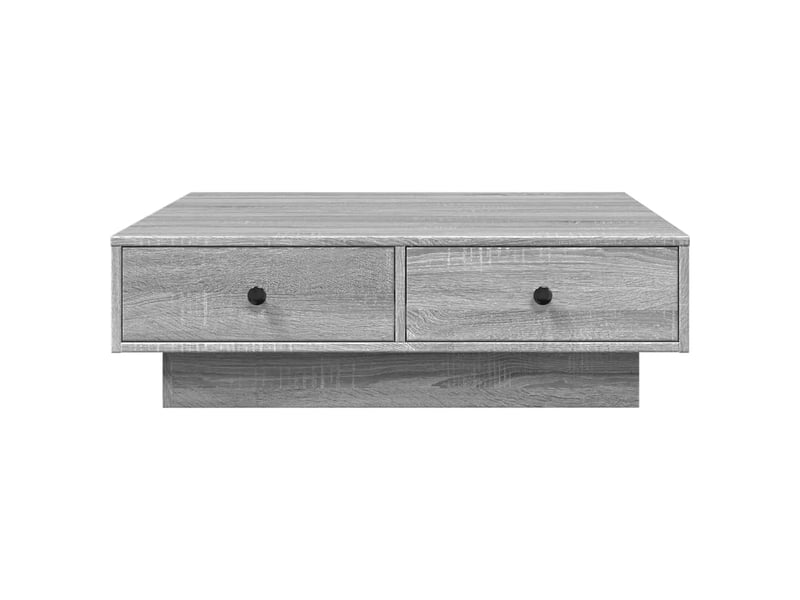  Table basse - table de salon - table à thé sonoma gris 90x90x28 cm bois d'ingénierie  - Conforama D