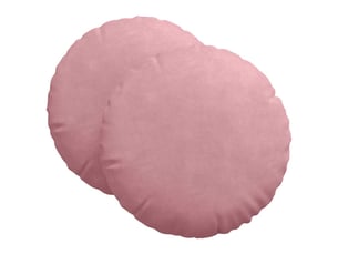 Lot de 2 coussins de siège, coussins décoratifs velours rose ø 80 x 29 cm cf59911