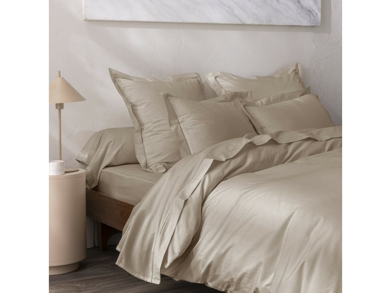 Housse de couette 240 x 220 cm grand hôtel signature lin — percale de coton peigné 80 filscm² CP-HDC240X220JULIAN-LIN - Conforama B