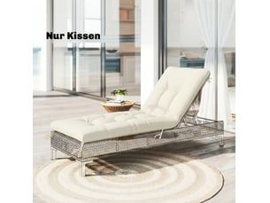Coussin d'assise 198x65x13 cm avec sangles beige