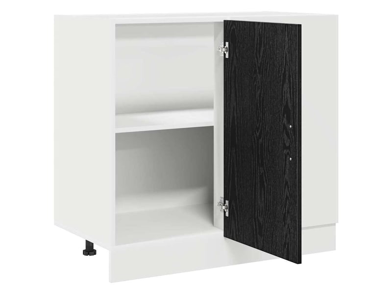  Meuble de cuisine d'angle chêne noir 86x46x81,5cm  - Conforama E