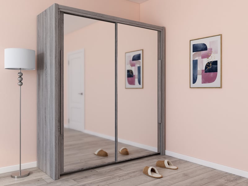 Armoire 2 portes L.183 cm CYRUS L183 - Conforama Y