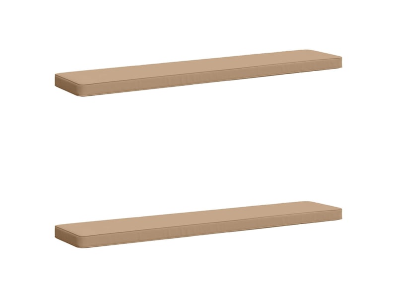  Lot de 2 coussins de banc, coussins d'assise vught 100 % polyester sable cf58547  - Conforama A