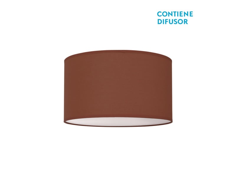  Fabrilamp nicole plafonnier textile marron chocolat avec diffuseur, 3 x e27, ø 40 cm 042984005 - Conforama A