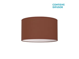 Fabrilamp nicole plafonnier textile marron chocolat avec diffuseur, 3 x e27, ø 40 cm