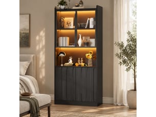 Vitrine coloris noir OKMYHOME - 80 cmx200 cm