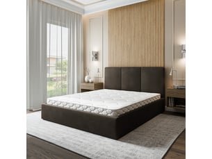 Lit coffre 180x200 cm <strong>MASSENO</strong>  <strong></strong> coloris marron
