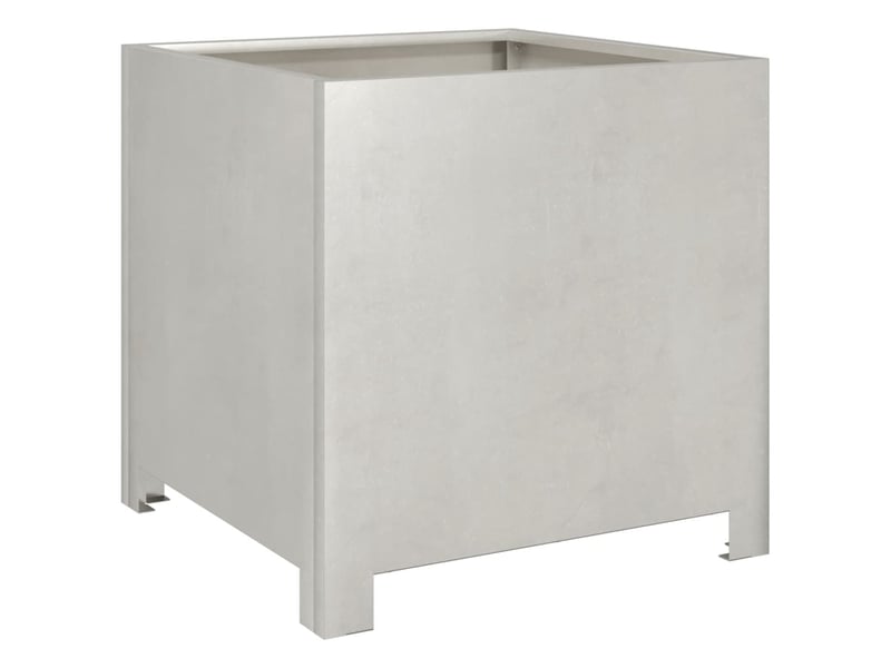  Jardinière - bac à fleurss 2 pcs 40x40x40 cm acier inoxydable  - Conforama E