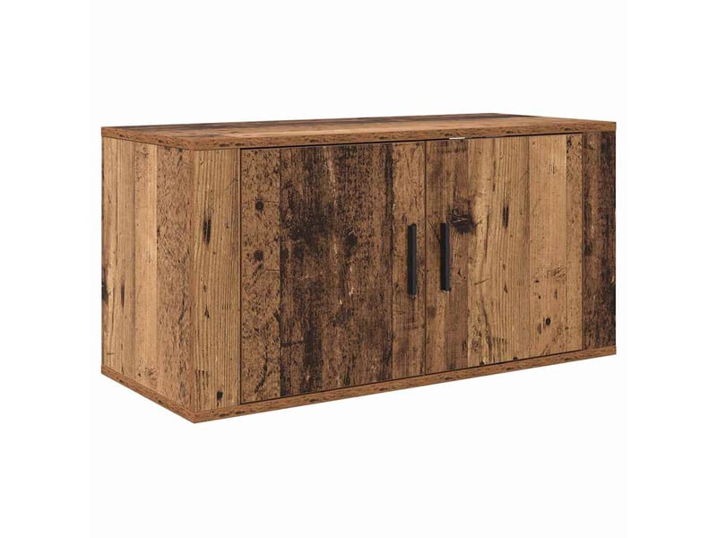  Ensemble de meuble tv - banc tv - meuble de rangement mural 3 pcs bois ancien bois d'ingénierie  - Conforama E