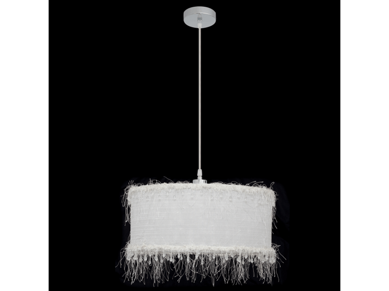  Colgante clásico abrila hilos, pantalla de hilos, 1 luz e27, blanco, ø 40 cm, altura regulable 40-100 cm 117594001 - Conforama C