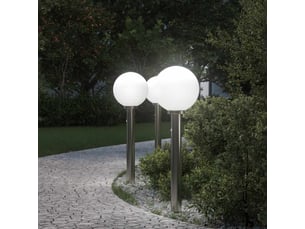 Lot de 3 borne lumineuse avec détecteur 80 cm acier inoxydable ip44 shl43026