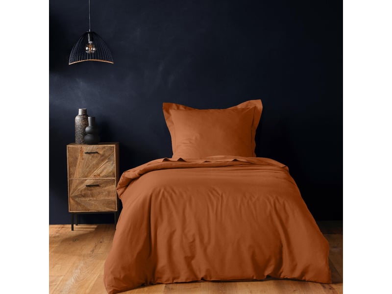  Housse de couette lina 140x200cm caramel  - Conforama A