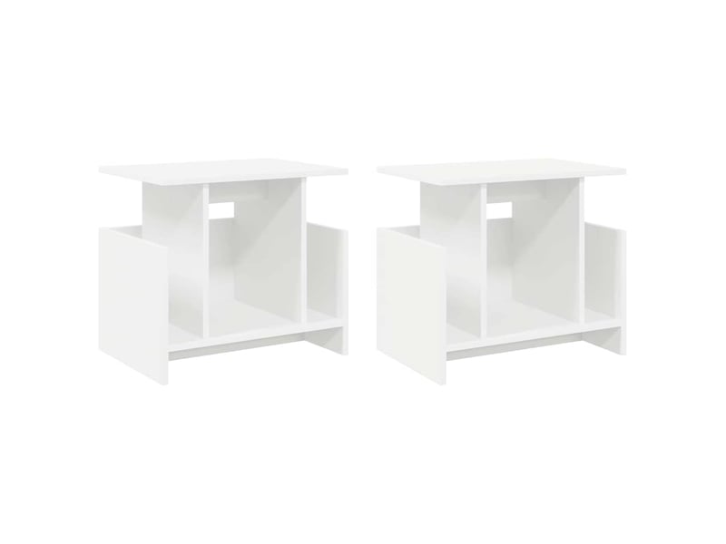 Meuble tv - banc tv - meuble de rangement 2 pcs blanc bois d'ingénierie  - Conforama A