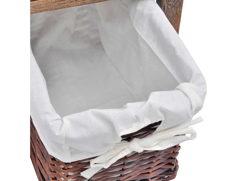  Lot de 2 table de chevet - cabinet de chevet - table de nuit bois marron  - Conforama E