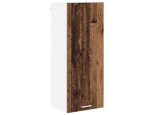 Meuble de rangement cuisine, armoire suspendue bois ancien 40x31x100cm shl3382