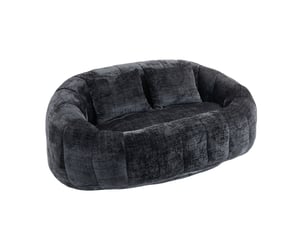 Pouf / repose pied BEAOK noir