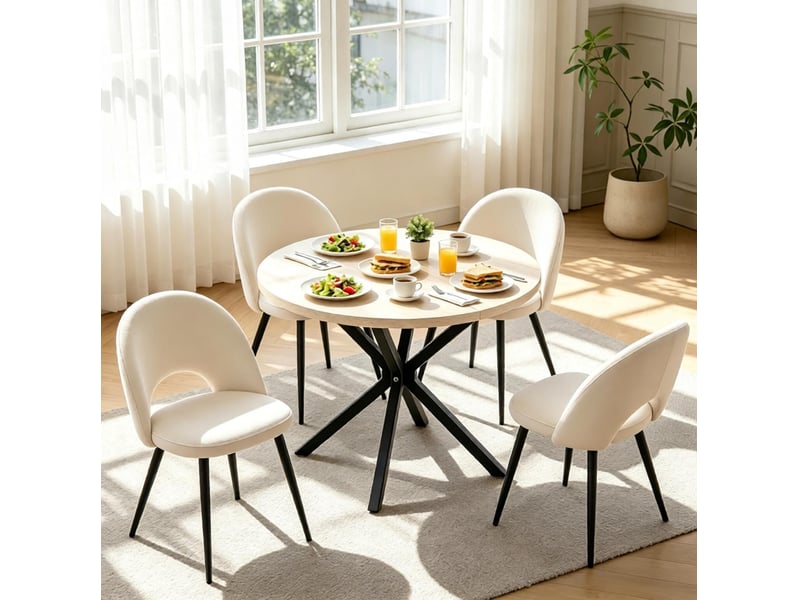 Table à manger ronde 100 cm, 4 à 6 personnes homvra - Conforama C