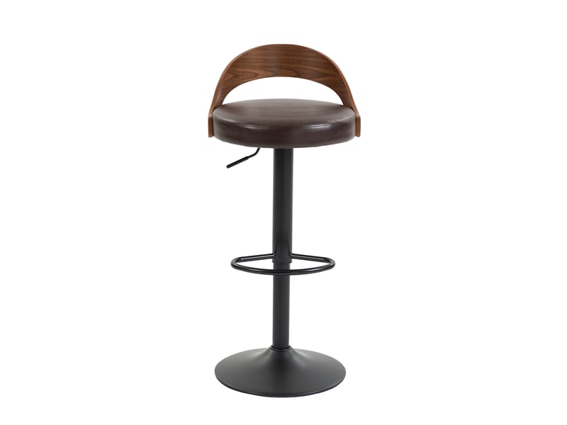  Tabouret de bar pivotant à 360° réglable en hauteur similicuir pu brun W3056P455983 - Conforama A