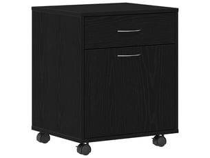 Caisson roulant de bureau 45 x 38 x 54 cm bois d'ingénierie chêne noir