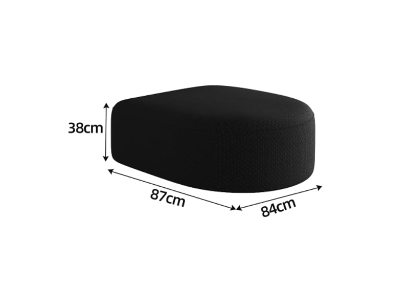 Pouf ottoman noir y168 – déco moderne, design contemporain - Conforama C