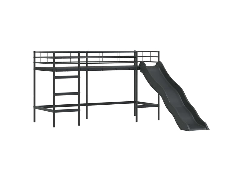  Cadre de lit superposé pour enfants - lit jeune noir et bleu 90 x 190 cm  - Conforama E