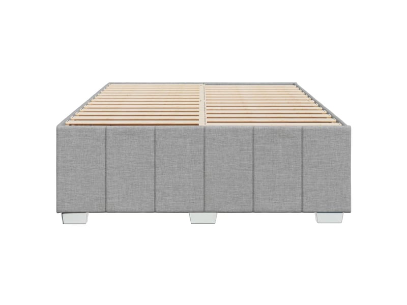  Lit double- lit adulte -  cadre de lit sans matelas gris clair 140x190 cm tissu  - Conforama C