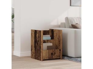 Étagère à magazines, porte-revues avec étagère bois ancien 35 x 35 x 45 cm cf41163