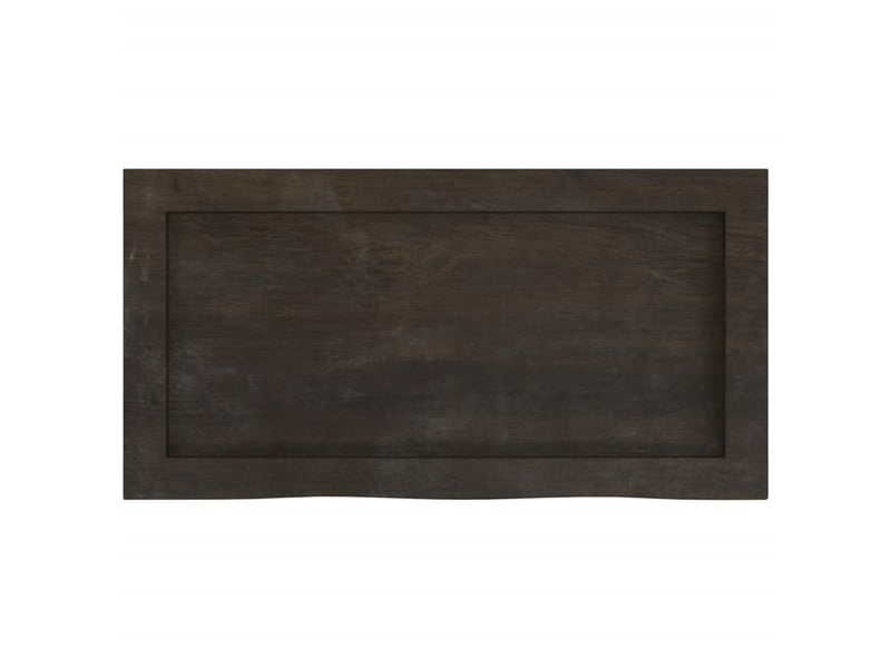 Comptoir de salle de bain, plan de travail marron foncé bois massif traité cf65857 - Conforama C