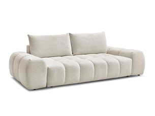 Canapé droit fixe BOBOCHIC EVEREST 3 places Tissu blanc