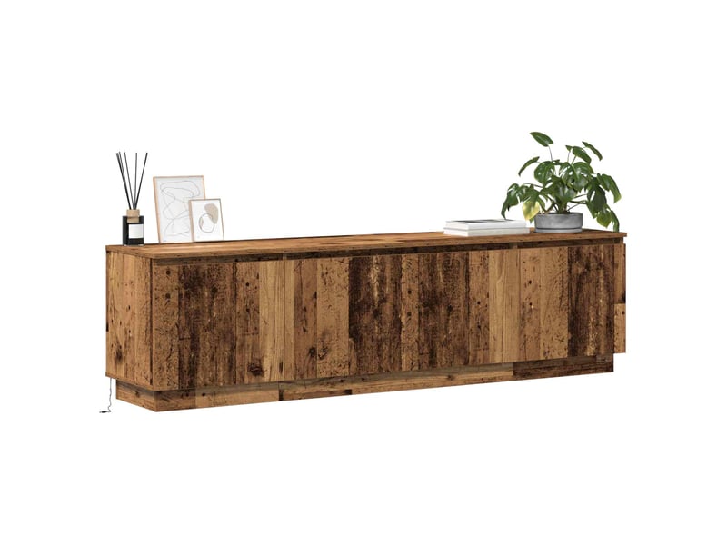  Meuble tv - banc tv - meuble de rangement 180 x 38 x 49 cm bois ancien bois d'ingénierie  - Conforama C