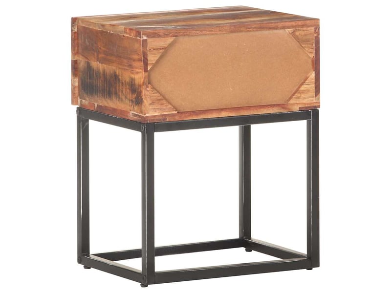  Table de chevet, table d'appoint 40x30x50 cm bois d'acacia brut  - Conforama D