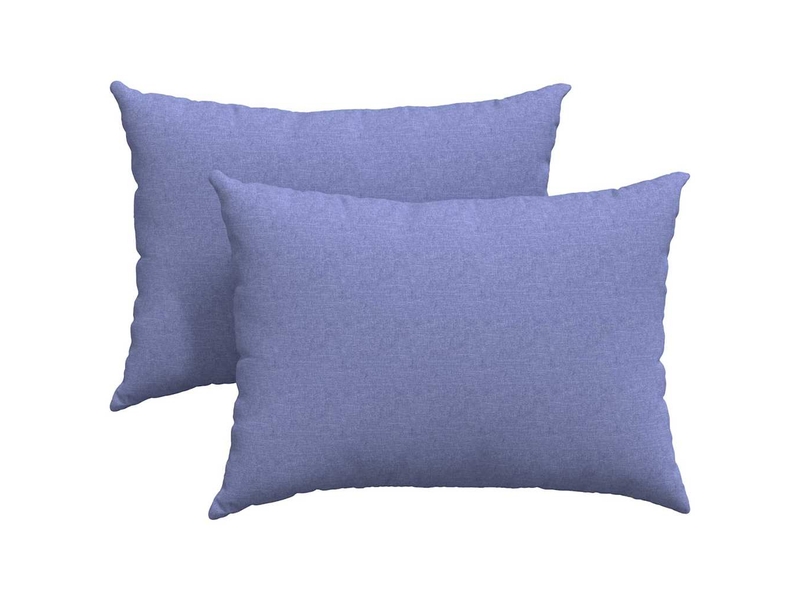 Lot de 2 coussins de canapé, coussins décoratifs tissu bleu denim 70 x 50 cm cf58791  - Conforama A
