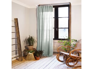 Rideau ajustable 140x300 cm gaze de coton eucalyptus