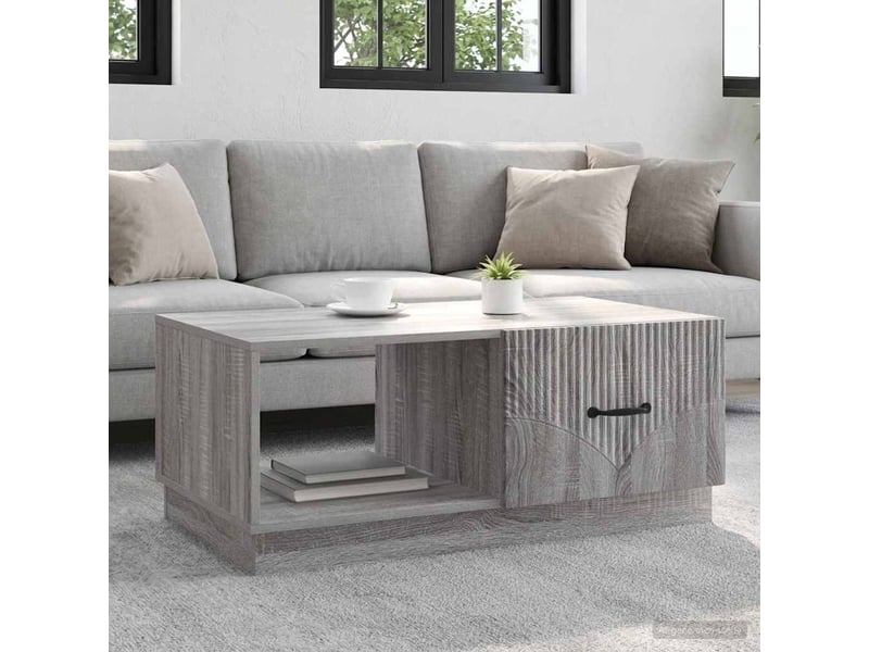  Table basse - table de salon - table à thé sonoma gris 90 x 50 x 37 cm bois d'ingénierie  - Conforama B