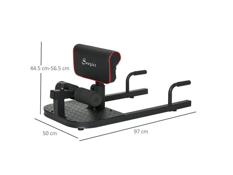  Appareil sissy squat 97x50 cm 3 en 1 réglable métal noir  - Conforama D