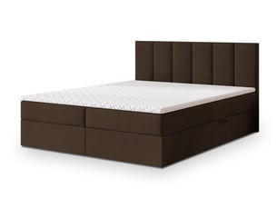 Lit avec rangement 180x200 cm <strong>MASSENO</strong> <strong></strong> coloris marron
