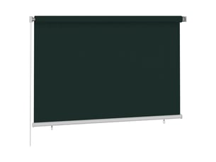 Store enrouleur, store roulant d'extérieur 225 (l) x 140 (h) cm vert foncé hdpe cf47387