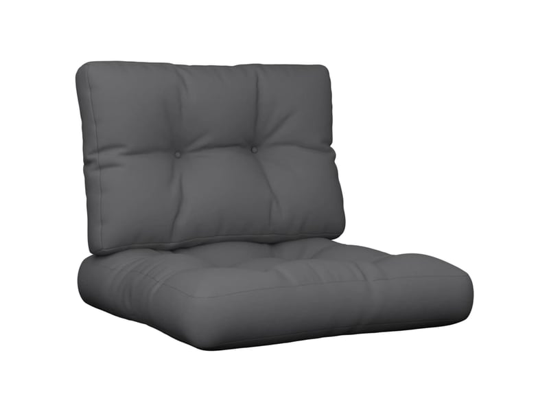  Lot de 2 coussins de palette, coussins de canapé anthracite tissu cf59484  - Conforama A