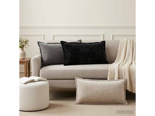 Lot de 12 housses de coussin houten anthracite 40 x 80 cm cf48998