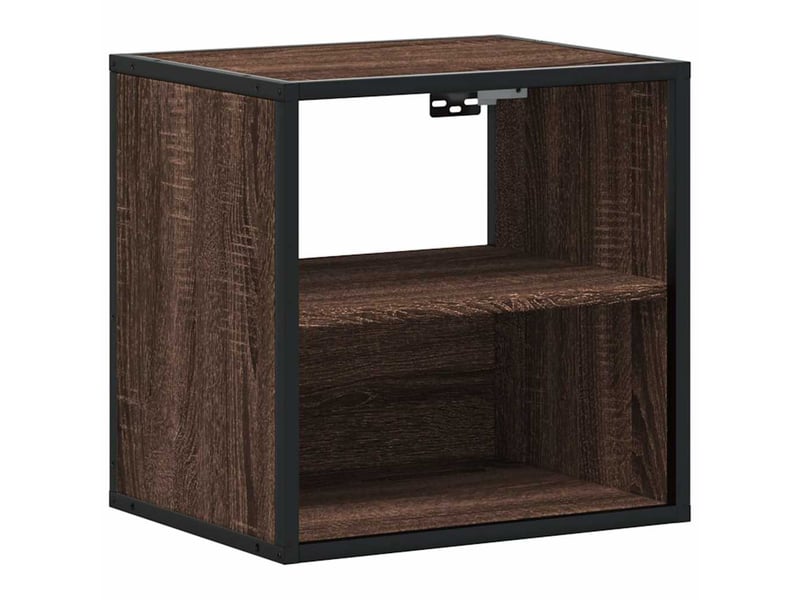  Lot de 2 tables de chevet - cabinet de chevet - table de nuit murales chêne marron 40x31x39,5 cm  - Conforama E