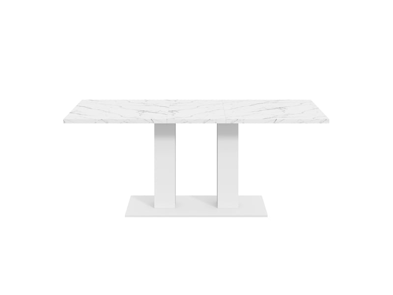 Table à manger extensible,140x70 cm,pour 6-8 personnes,mdf,blanc - Conforama C