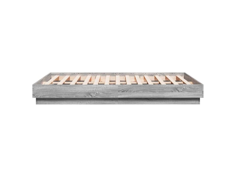  Lit double- lit adulte -  cadre de lit sans matelas sonoma gris 120x190 cm  - Conforama D