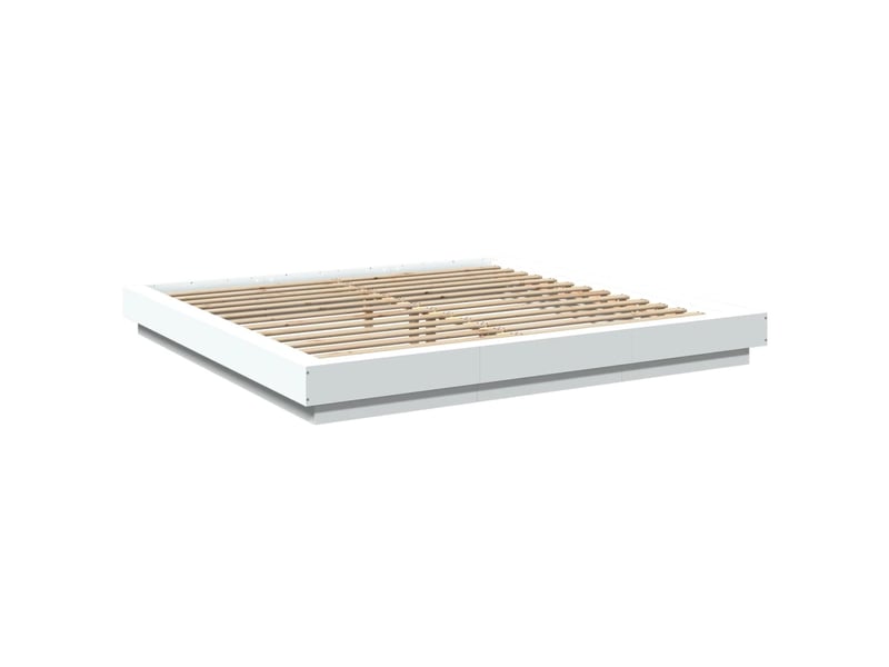  Lit double- lit adulte -  cadre de lit sans matelas blanc 180x200 cm  - Conforama B