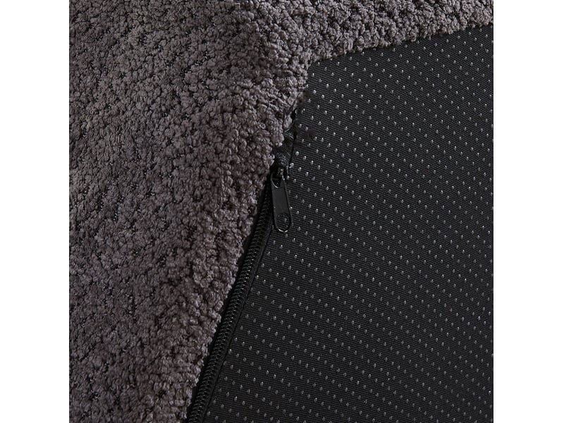  Fauteuils modulables compressés et hexagonaux souples lot de 2, assise de 2 places, en tissu chenille, couleur gris  - Conforama E