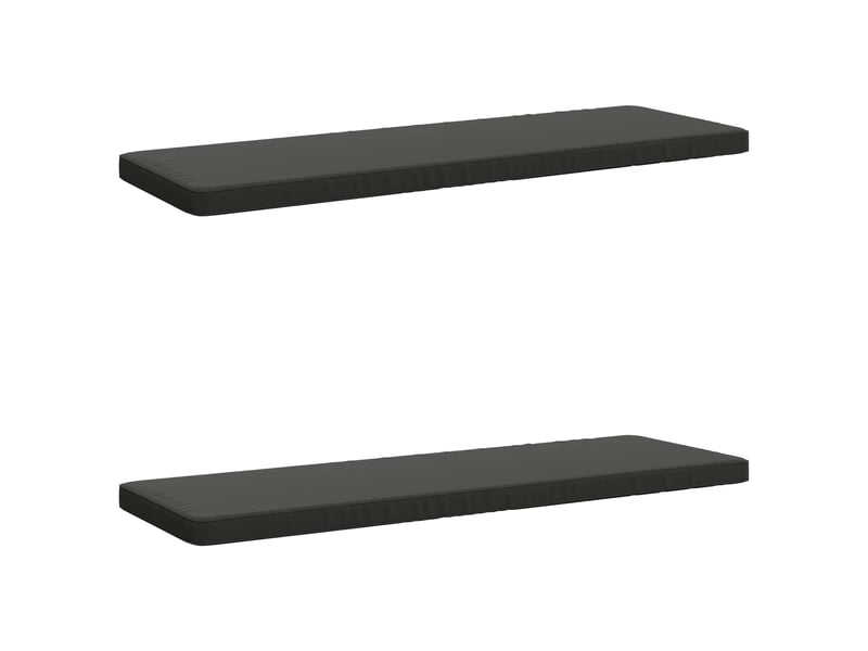  Lot de 2 coussins de banc, coussins d'assise vught 100 % polyester anthracite cf57785  - Conforama A