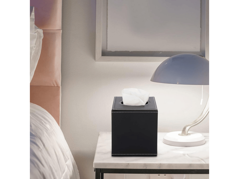  Étui carré en cuir pour boîte à mouchoirs - avec fond magnétique, pour la maison et le bureau, organiseur de mouchoirs - 1 pièce  - Conforama D